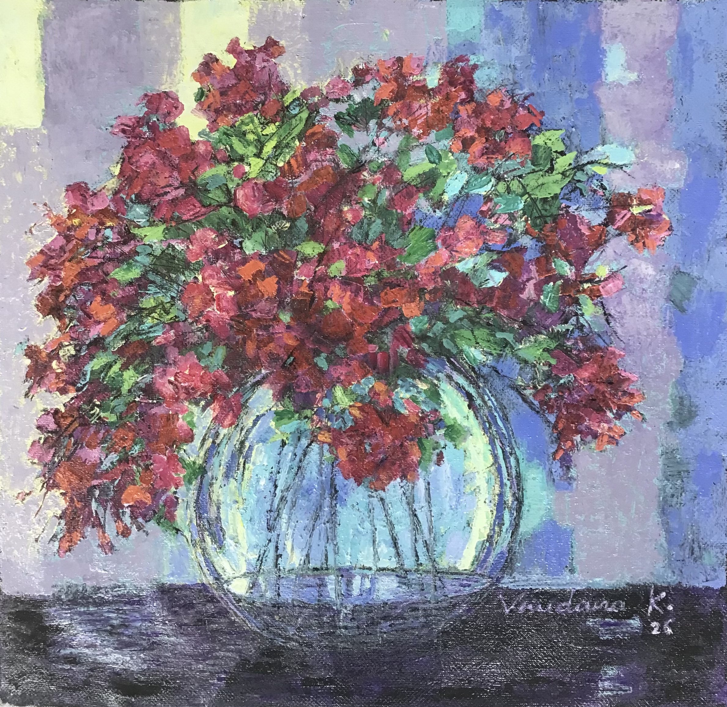 Bougainvillea In Vase